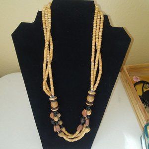 Beaded Necklace colors beige brown